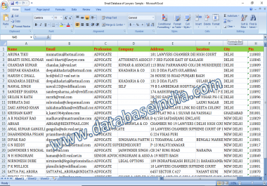 I will provide indian email database of Lawyers & Advocates