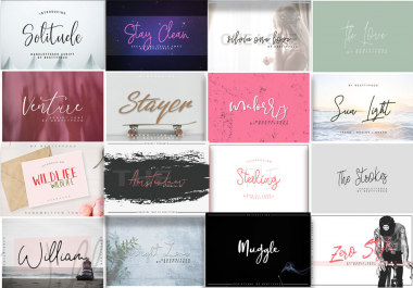 Design 81 High Quality Modern Logo Signature Fonts