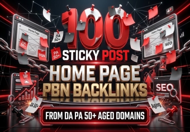100 Sticky post Home Page PBN Backlinks From DA PA 50 Plus Aged Domains Get Rank on Google AI View