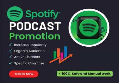 I Will Do A Full Time Sp0tify Podcast Promotion & Advertising Organically