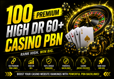100 High DR 60+ CASINO PBN Backlinks