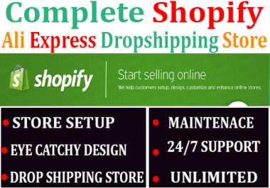 I will create pro shopify dropshipping store,  shopify store,  shopify website