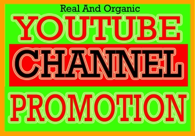 I will Do YouTube Chanel Promote Via Genuine Account User