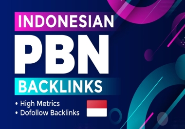 I will build 50 Indonesian DA30+ PBN backlinks for SEO