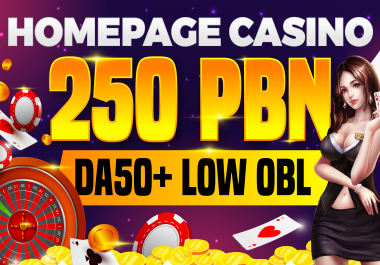 buy 2 get 1 free Rank your website through our 250 gambling,  PBN backlinks of DA 50+ LOW OBL