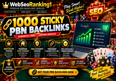 1000 Premium Sticky PBN Backlinks High DA DR Unique Domains 100 Dofollow