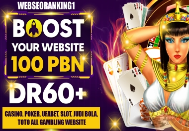 Boost your website 100 PBN DR 60+ Casino,  Poker,  Ufabet,  Slot,  Judi bola,  Toto