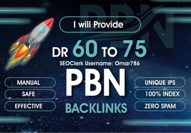 I will make 10 Permanent DR 70 Homepage High Quality PBN Backlink