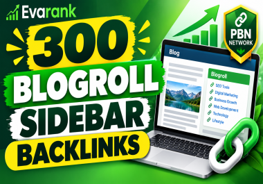 300 Homepage Blogroll Sidebar Powerful Backlinks