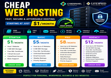 Cheap SEO hosting for personal,  WordPress and business websites