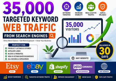 I Will Drive 35000 Targeted Keyword Traffic from Search Engines Promote Any Website Store Product