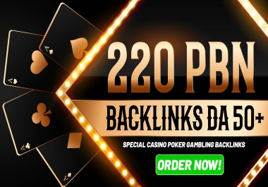 220 PBN Rank your site with slots togel bettin JUDI UFABET GAMBLING DA 50+ Backlinks