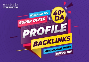 50 Profile Backlinks White Hat Link Building High Authority Sites