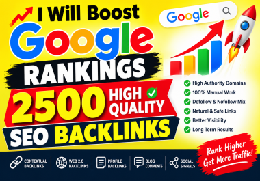 I will boost google rankings 2500 high quality seo backlinks