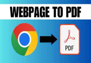 I will Turn Your WebPage/Website To PDF
