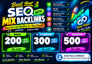 Professional SEO Mix Backlink Building Service