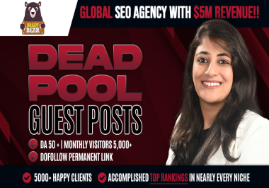 DA 50+ Ultra Premium high authority link from High Traffic Guest post Site