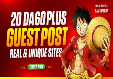 Write and Publish 20 Guest Posts on High DA DR Websites