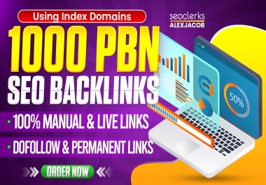 Get 1000 powerfull PBN Contextual SEO Dofollow Backlinks high da dr 50+ sites