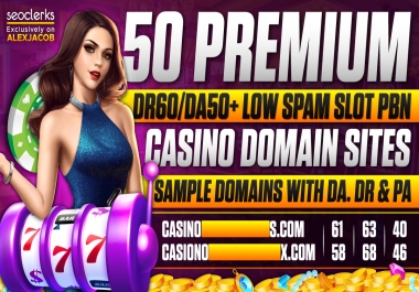 Rank your togel slot judi website with 50 PBN domains with DA50+ DR60+ low spam score backlinks