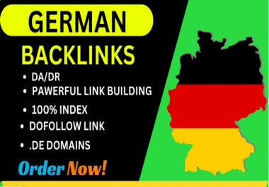 Build 25. DE German contextual dofollow seo backlinks high DA PA DR sites