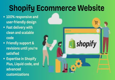 I will build a high-converting Shopify website with full eCommerce functionality