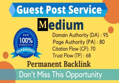 I will write and publish 10 guest post on medium. com DA95