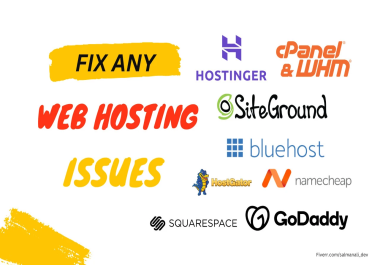 Fix Any Web Hosting Issues,  Migration,  DNS,  Webmail,  NS,  Domain Setup