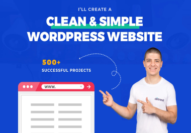 I will create a clean and modern wordpress website