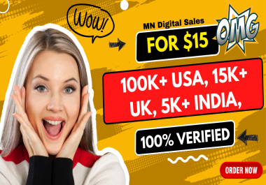 Email List USA 100K+,  UK 15K+,  or INDIA 5K+ Verified Bundle For ANY Marketing