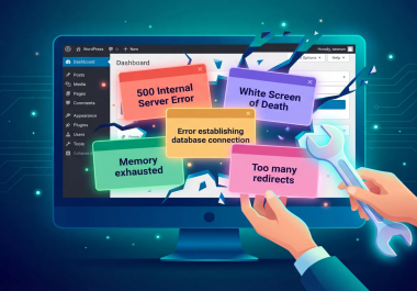 Bugs Repair Fix WordPress Small Critical Errors 403 404 405 Pages White Screen Blank