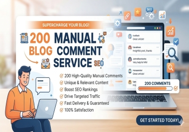 200 Manually Dofollow blog comments Backlinks Actual Page Pr6 To Pr2