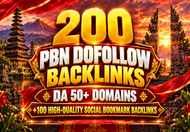 Powerful 200 PBN Dofollow Backlinks DA 50+ And +100 High-Quality Social Bookmark Backlinks