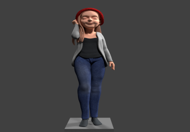 CUTE CHARACTER 3D CARTOON FOR 3D PRINT.3D CHACARTER ANIMATION