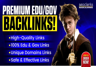 100 EDU GOV Backlinks High DA DR Dofollow Links