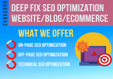 Deep Fix SEO In Your Websites/ Ecommerce