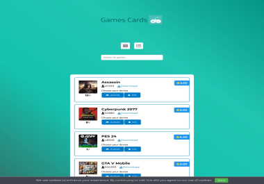 Professional Gaming Download Landing Page for CPA Offers - Content Locker