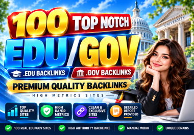 I Will Build 100 Premium EDU GOV Backlinks From High Authority Sites