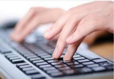Data entry,  typing and other typing bases services for with copy paste and capture related work fo