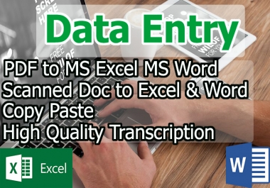 I Can Do Any Kind Of Data Entry Work As A virtual Assistant