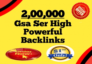 I Will Create 200k GSA SER High Powerful&nbsp SEO Backlinks