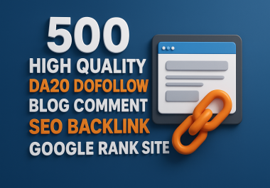High quality DA20 dofollow blogcomment Seo backlink google rank site