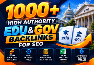 1000+ High Authority EDU & GOV Backlinks for SEO