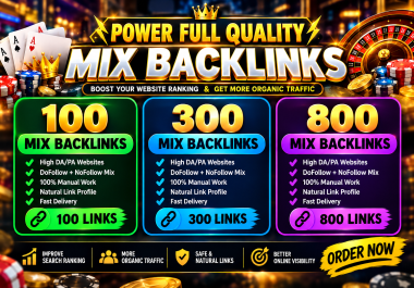 i will Provide SEO PowerFull High Quaity Mix Backlinks Boost your website Ranking