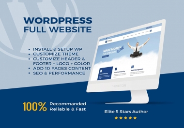 I Will Create Modern And Responsive Wordpress Websites/I Will Increase Your Wordpress Speed