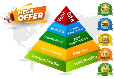 I will rank your website top on Google with a 4 tier link pyramid SEO campaign