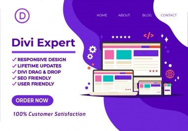 Design Responsive wordpress website using Divi,  Avada,  Betheme,  Newspaper Theme