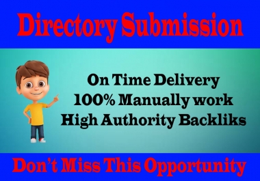 I will provide 100 Dofollow directory submission for website