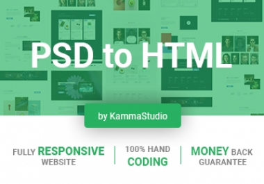 convert psd to responsive website html