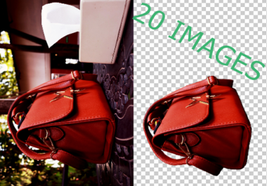 I will remove the background of your images 20 images